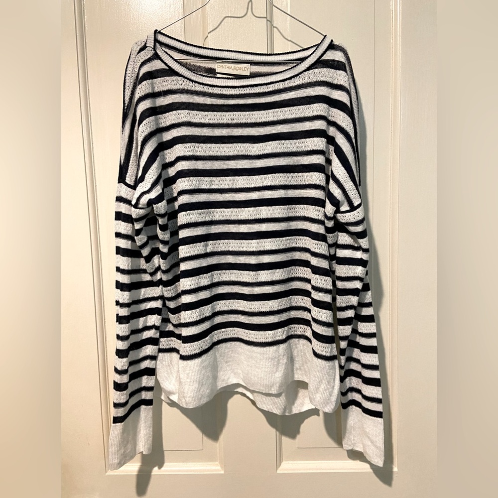 100% Linen Cynthia Rowley shirt- M